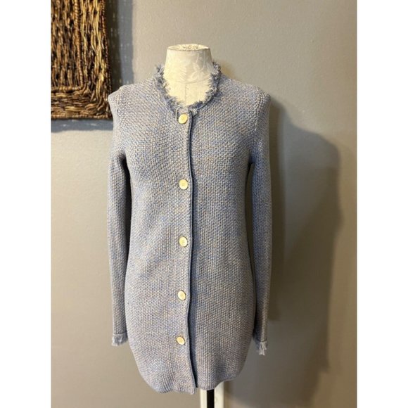 J McLaughlin Fringe Long Nan Cardigan Sweater XS Extra Small $199 - Picture 2 of 9